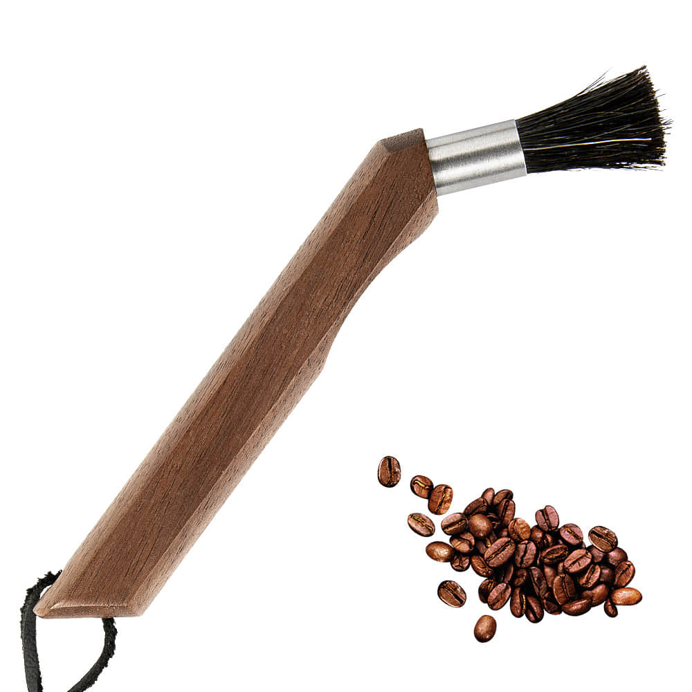 Crank Walnut Bristle Brush Grinder Coffee Machine Powder Cleaning Brush