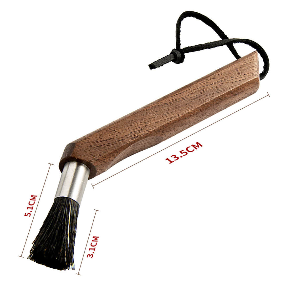 Crank Walnut Bristle Brush Grinder Coffee Machine Powder Cleaning Brush