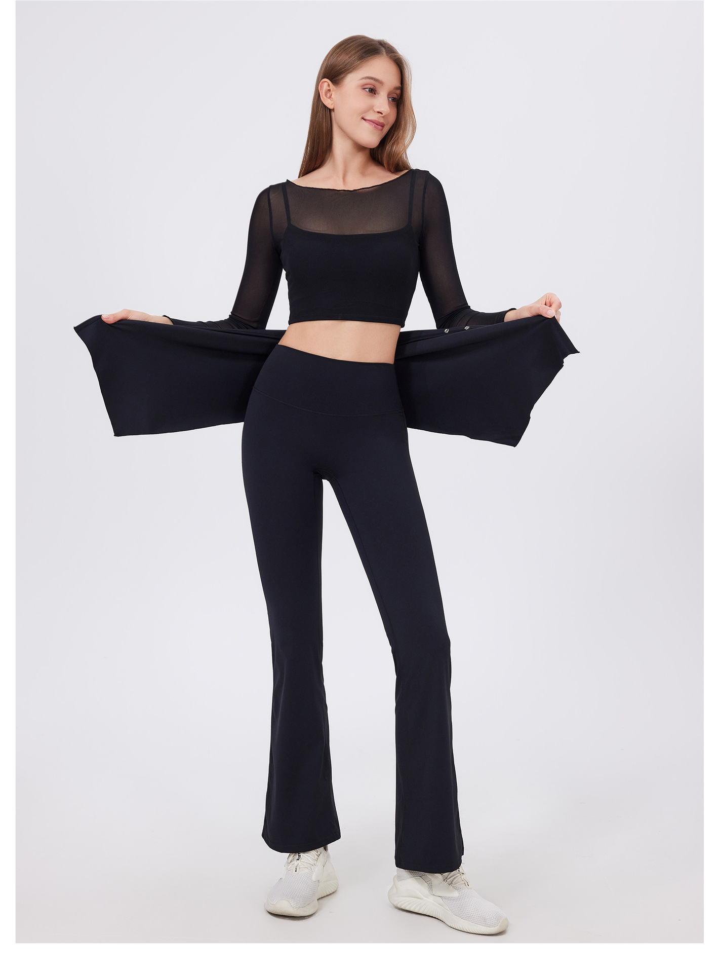 Women's Long Sleeved Suit Quick Drying Running Breathable Fitness Pants Set