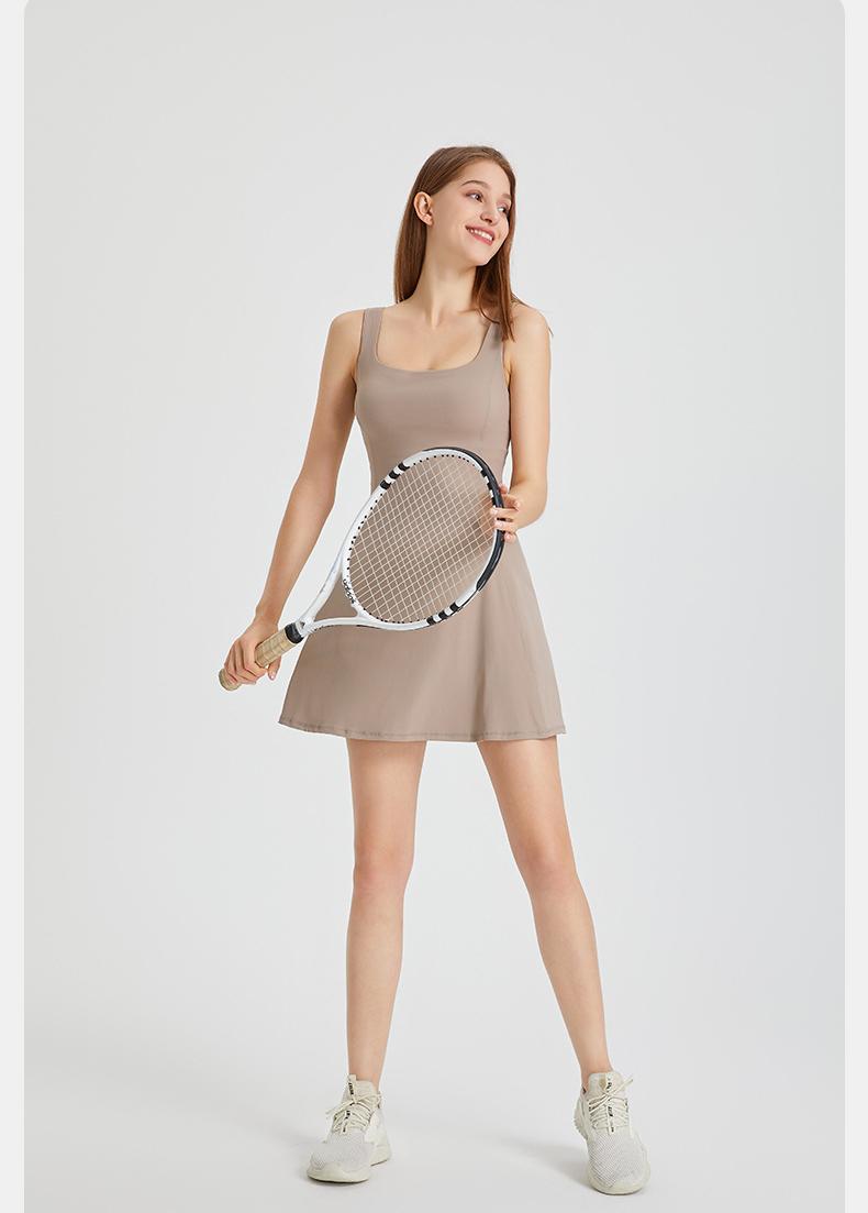 Sports Jumpsuit Backless Running Fitness Tennis Dress