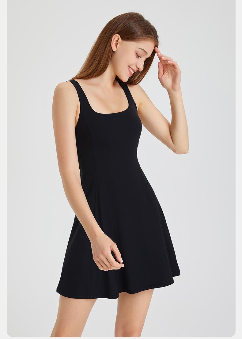 Sports Jumpsuit Backless Running Fitness Tennis Dress
