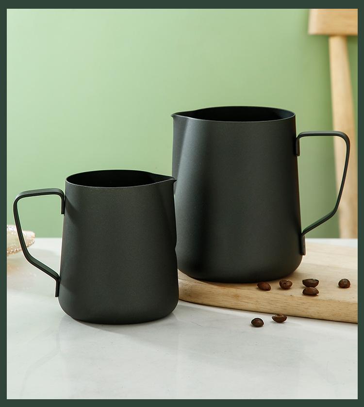 Stainless Steel Latte With Scale Latte Art Cylinder Pointed Mouth Household Latte Milk Foam Cup