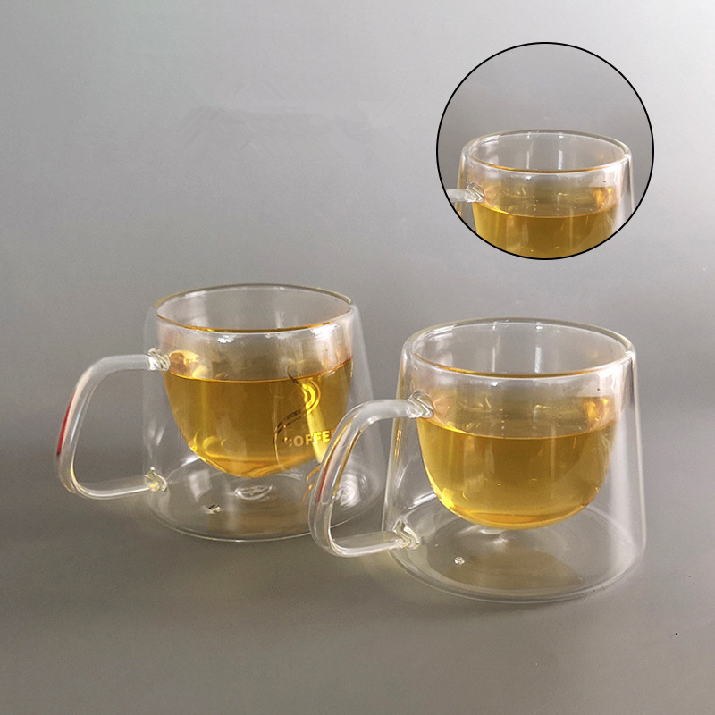 Coffee Glass Transparent Mug Double Layer Insulated Borosilicate Glass Cup