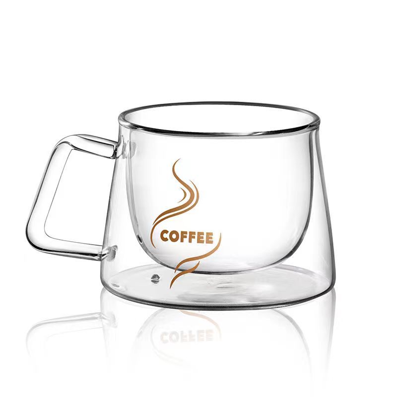 Coffee Glass Transparent Mug Double Layer Insulated Borosilicate Glass Cup