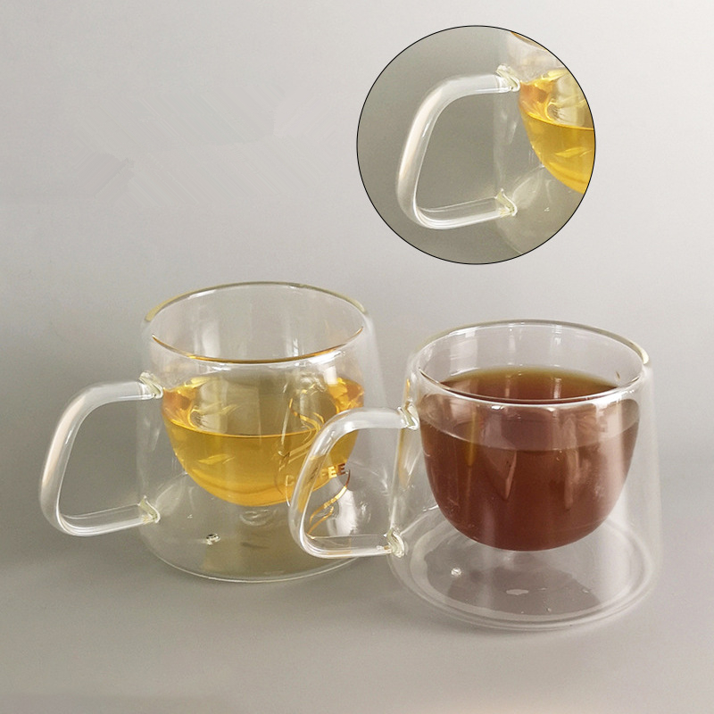 Coffee Glass Transparent Mug Double Layer Insulated Borosilicate Glass Cup
