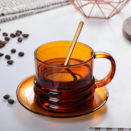 Coffee Mug Thickened Colored Glass With Handle High Borosilicate Heat Resistant Glass Tea Cup
