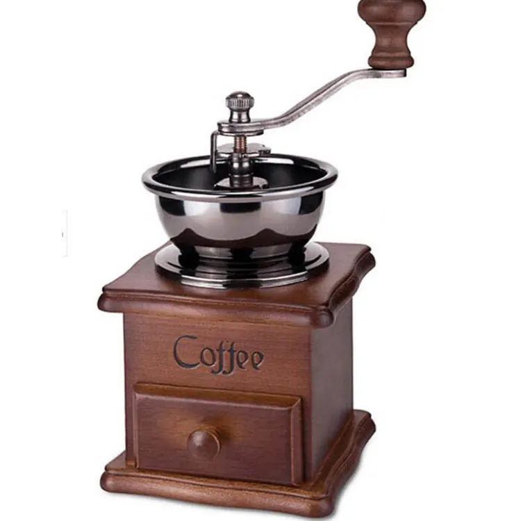 Wood Retro Manual Coffee Bean Grinding Machine